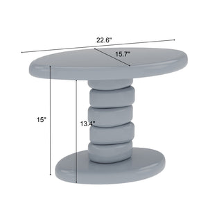 Stacked Cobblestone End Table