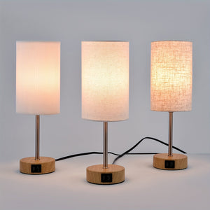 2-Pack Touch Control USB Table Lamps – 3-Way Dimmable LED Bedside Light Set