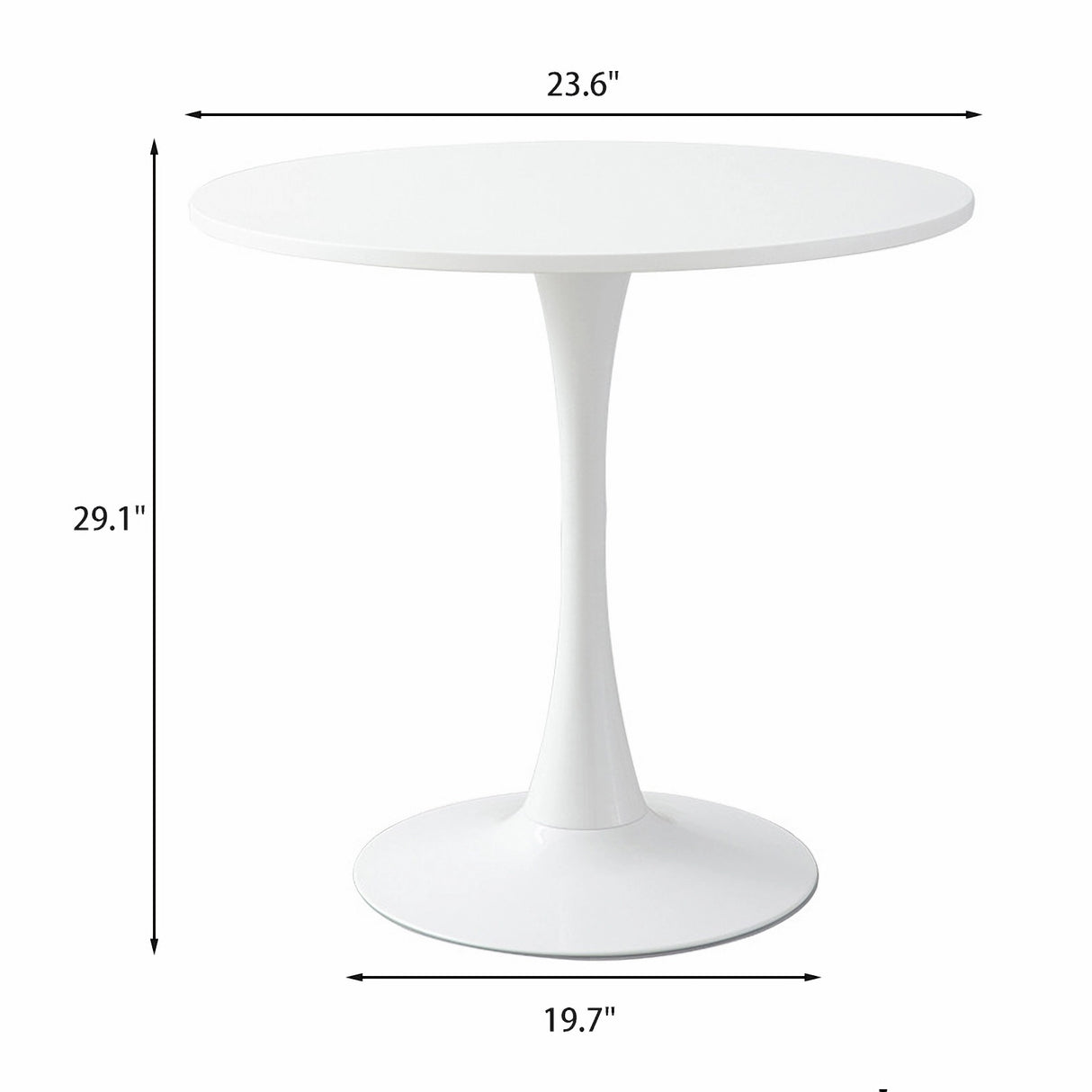 White Round Modern Dining Table