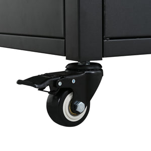 Foldable Outdoor Prep Station BBQ Cart With Trash Rack