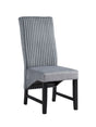 Kini - Corduroy Side Chair (Set of 2) - Black / Gray - Best Buy Furniture