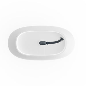 73 Inch Artificial Stone Solid Surface Freestanding Bathroom Bathtub