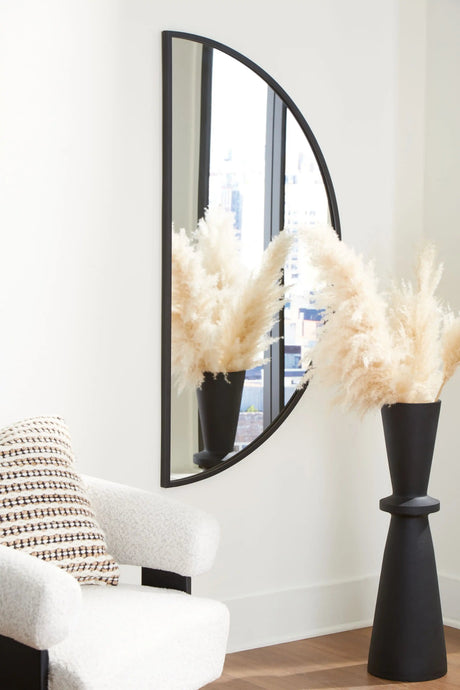 Denlow - Accent Mirror - Black - Best Buy Furniture