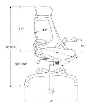 Office Chair, Adjustable Height, Swivel, Ergonomic, Armrests, Contemporary & Modern - Best Buy Furniture