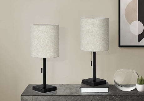 Lighting, Table Lamp, USB Port Included, Nickel, Contemporary (Set of 2) - Best Buy Furniture