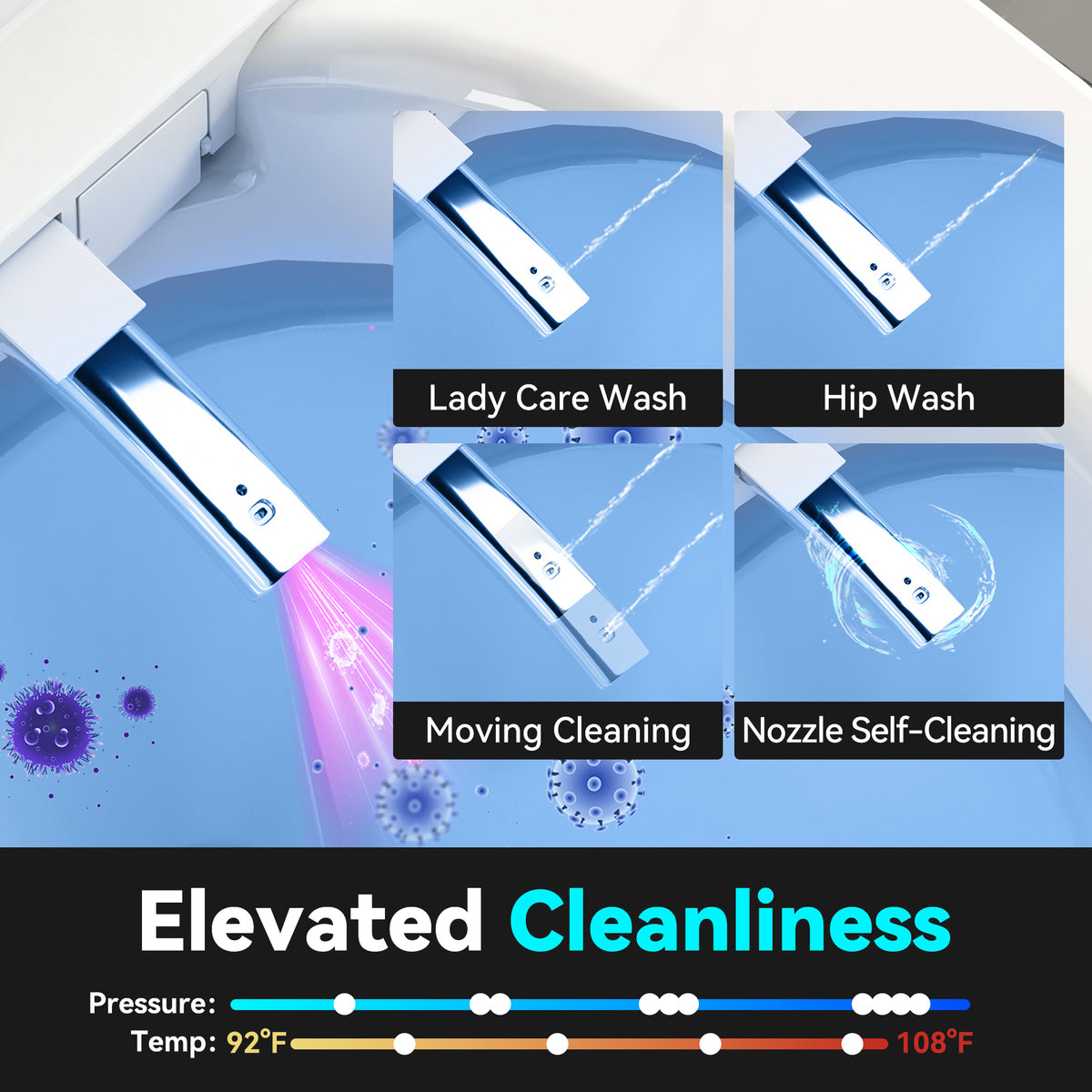 Smart Toilets with Heated Bidet Seat