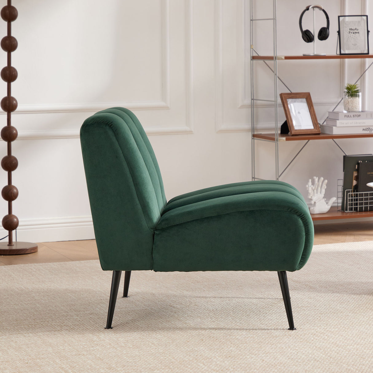 Upholstered Armless Chair For Living Room