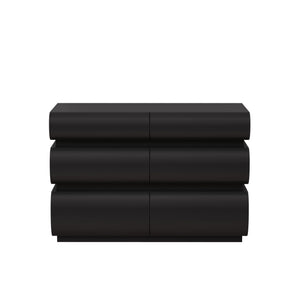 Minimalist Modern 6 Drawer Dresser, Handle Free Design With Wide Storage