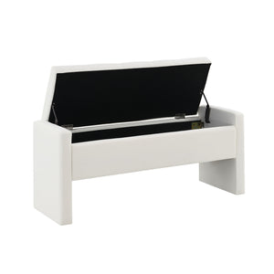 Modern Upholstered Large Bed End Bench With Storage
