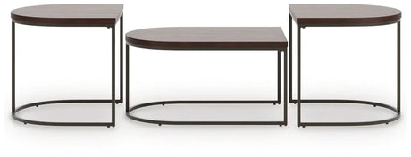 Vanmore - Occasional Table Set (Set of 3) - Dark Brown - Best Buy Furniture