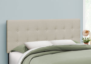 Queen Size, Bed Headboard Only, Upholstered Transitional - Beige - Best Buy Furniture