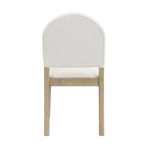 Dining Chairs with Back Mid Century Fabric Upholstered Armless Set of 2