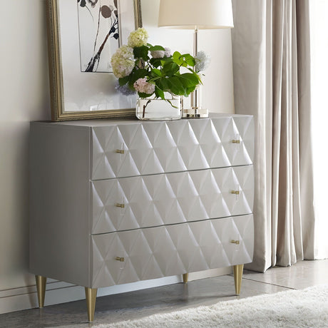 Anson - Console Cabinet - Silver / Champagne - Best Buy Furniture