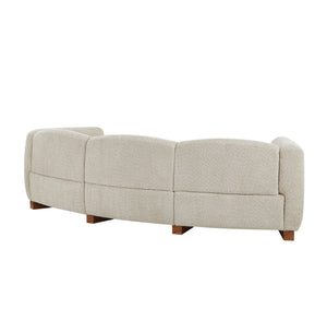 Elegant Curved Boucle Sofa