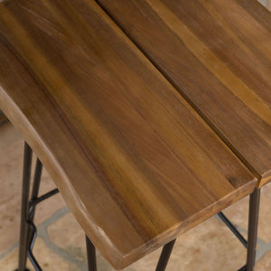 Outdoor Barstool With Angled Metal Legs - Brown - Best Buy Furniture