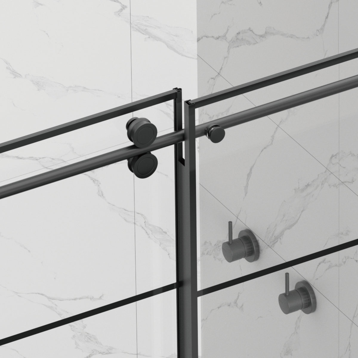 Matte Shower Doors - 56-60" W x 72" H