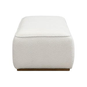Grainy Footstool For Home - Beige
