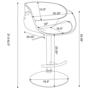 Ergonomic Adjustable Bar Stool - Ivory