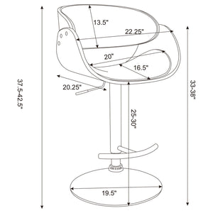 Ergonomic Adjustable Bar Stool - Ivory