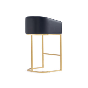 Mid-Century Modern Stool With Steel Base