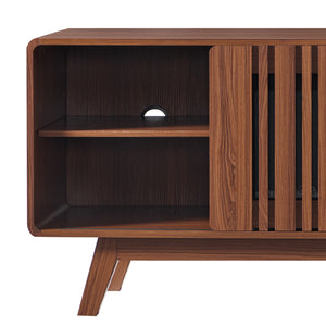 78 Inch Mid-Century Modern Electric Fireplace TV Stand