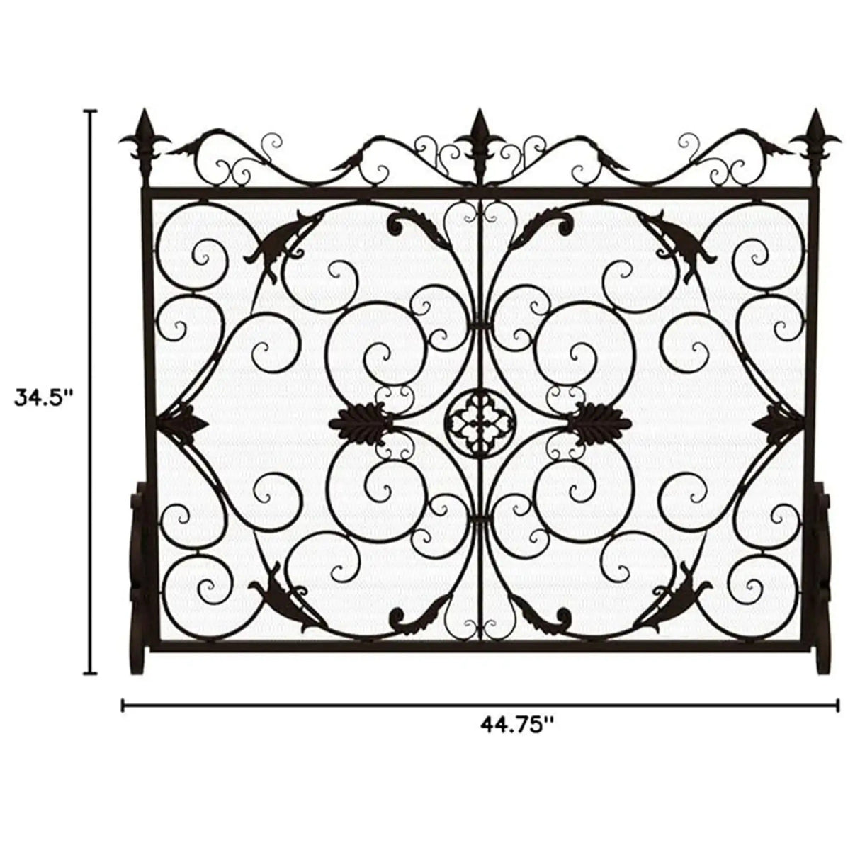 Darcie - Wrought Fireplace Screen, Ornate Design - Best Buy Furniture