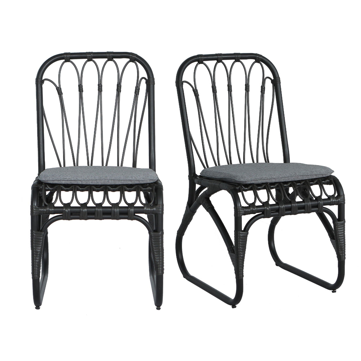 Outdoor Wicker Dining Chairs With Washable Cushion (Set of 2) - Best Buy Furniture