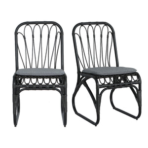 Outdoor Wicker Dining Chairs With Washable Cushion (Set of 2) - Best Buy Furniture