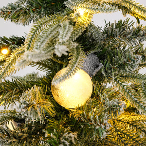 5FT Pre-Lit Spruce Snow Flocked Christmas Tree