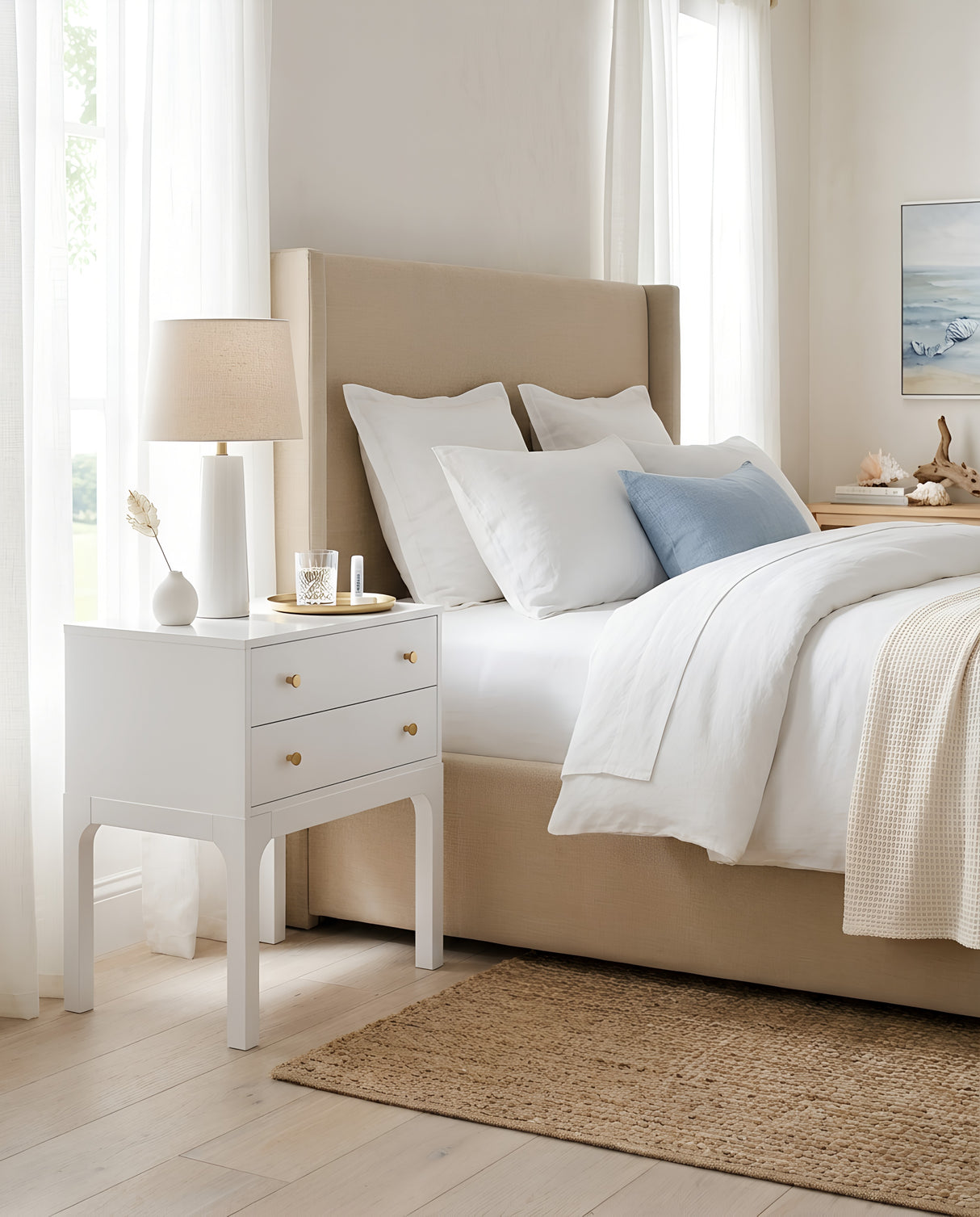 Alonso 2-Drawer Modern Nightstand