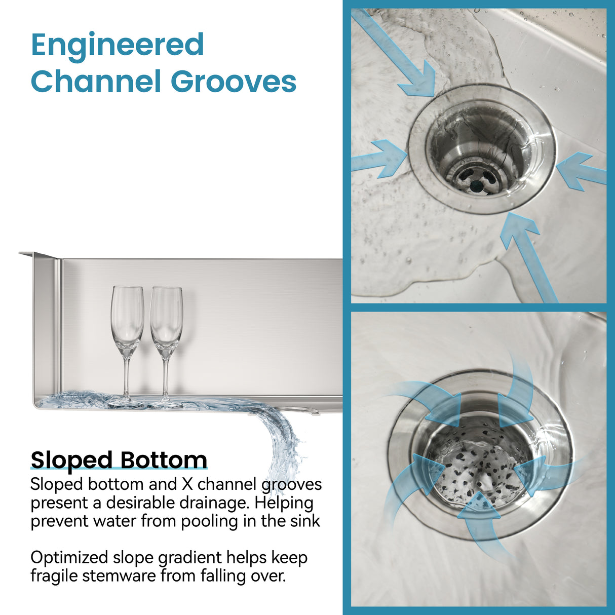Stainless Steel Kitchen Sink, 33"x22" Single Bowl, Overmount Handmade Sink in Brushed