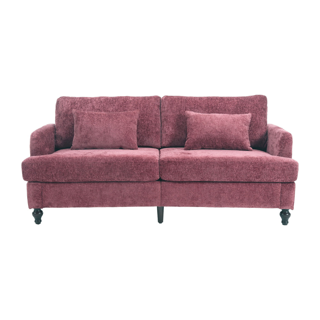 Mid Century Modern Fabric Loveseat Sofa, 2 Seat Upholstered Couch