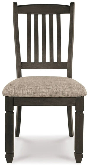 Tyler Creek - Dining UPH Side Chair (Set of 2) - Slatback - Black / Grayish Brown - Best Buy Furniture