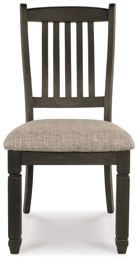 Tyler Creek - Dining UPH Side Chair (Set of 2) - Slatback - Black / Grayish Brown - Best Buy Furniture