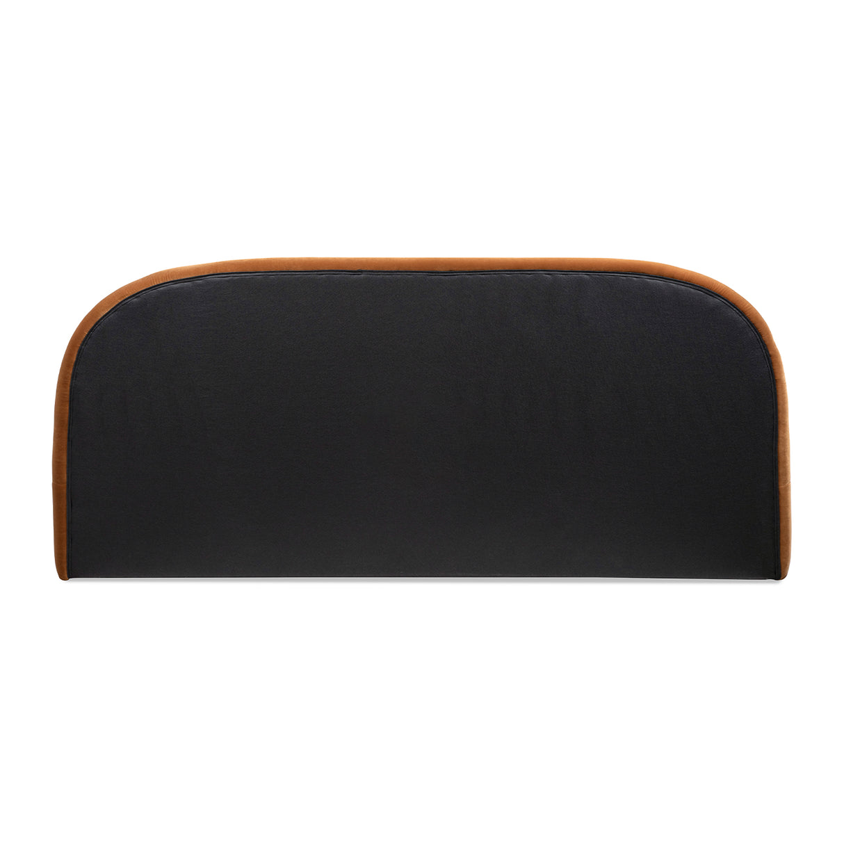 Archie Puffy Grounded Upholstered Platform Bed, King, Burnt