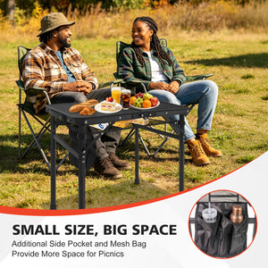2FT Camping Table with Mesh Desktop, Lightweight & Portable