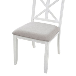 Dining Set With Extendable Round Table And 4 Upholstered Chairs