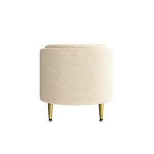 Modern Oval Storage Ottoman With Upholstery