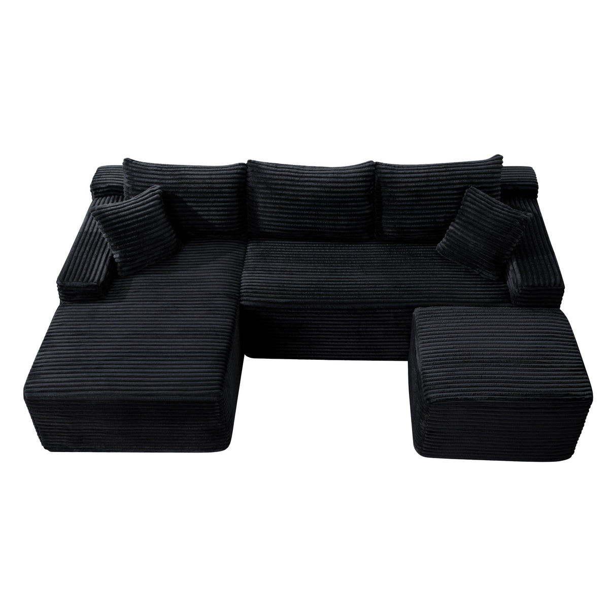 106.3" U-Shaped Cloud Sectional Sofa with Deep Seat