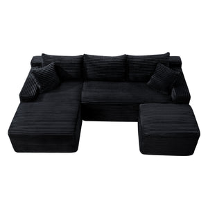 106.3" U-Shaped Cloud Sectional Sofa with Deep Seat