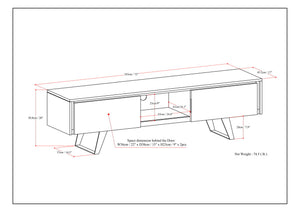 Lowry - Handcrafted TV Media Stand - Walnut