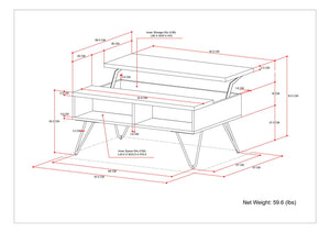 Hunter - Handcrafted Lift Top Coffee Table