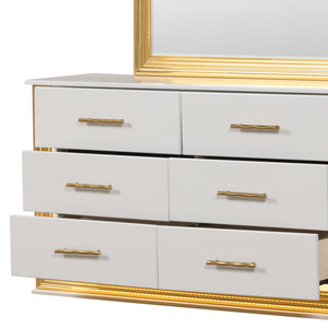 Obsession - 6 Drawer LED Dresser - White
