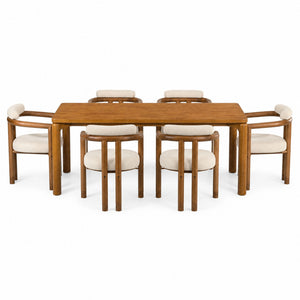 7-Piece Dining Table Set for 6, 70"