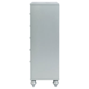 Arabesque - 5 Drawer Bedroom Chest - Silver
