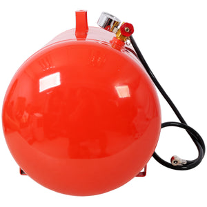 Portable 10 Gallon Air Tank with Pressure Gauge and 43" Hose - Metal
