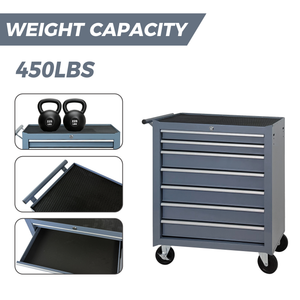 Multifunctional Rolling Tool Chest with 7 Drawers