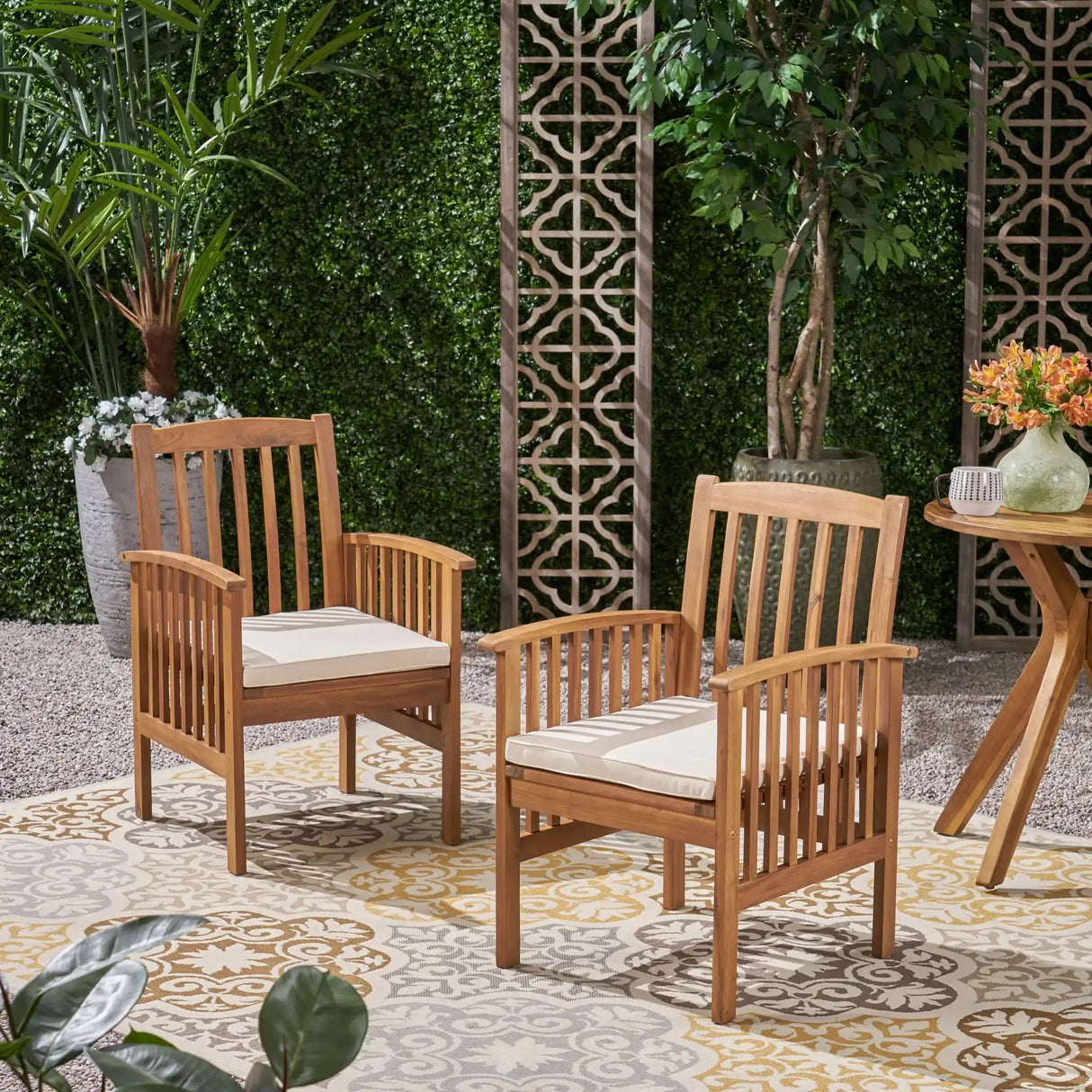 Casa - Acacia Dining Chair Set With Cushions, - Best Buy Furniture