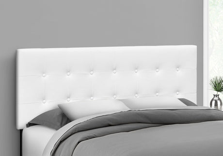 Queen Size Headboard Only Upholstered Leather Look - White - Best Buy Furniture