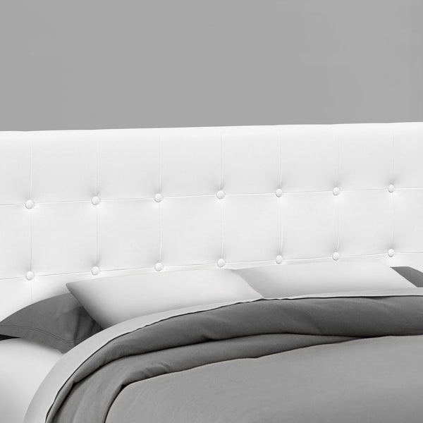 Queen Size Headboard Only Upholstered Leather Look - White - Best Buy Furniture